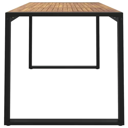 Tömör akácfa kerti asztal U-alakú lábakkal 140 x 80 x 75 cm