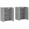 2 db betonszürke faliszekrény 69,5 x 34 x 90 cm