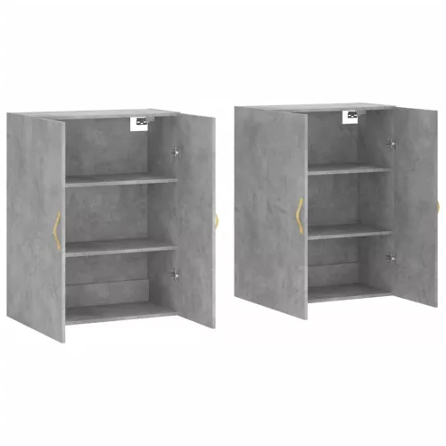 2 db betonszürke faliszekrény 69,5 x 34 x 90 cm
