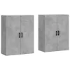 2 db betonszürke faliszekrény 69, x 34 x 90 cm