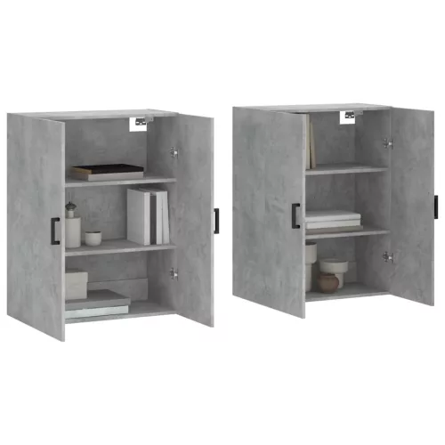2 db betonszürke faliszekrény 69, x 34 x 90 cm