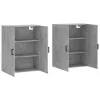 2 db betonszürke faliszekrény 69, x 34 x 90 cm