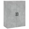 2 db betonszürke faliszekrény 69, x 34 x 90 cm