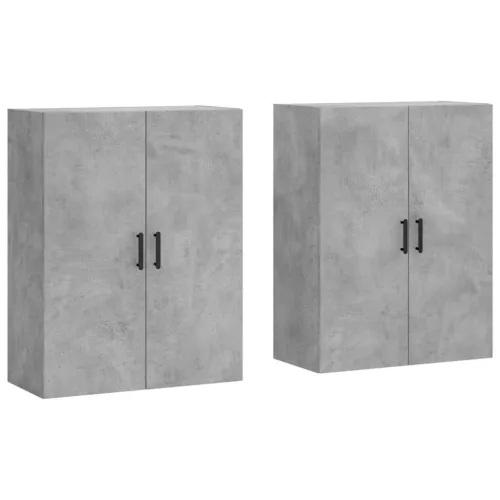 2 db betonszürke faliszekrény 69,5x34x90 cm
