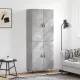 Betonszürke szerelt fa magasszekrény 69,5 x 34 x 180 cm