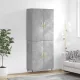 Betonszürke szerelt fa magasszekrény 69,5 x 34 x 180 cm