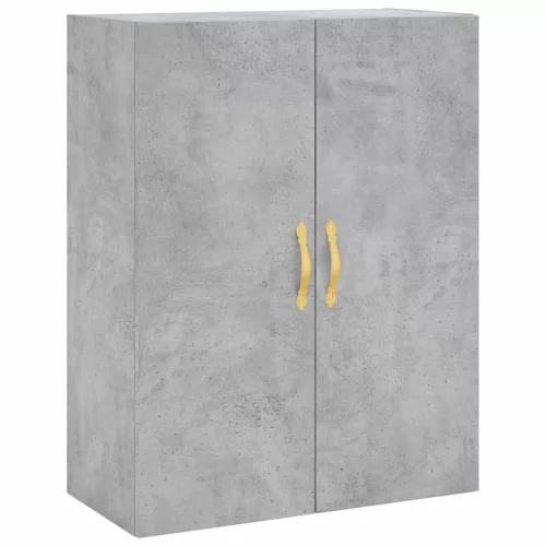Betonszürke szerelt fa magasszekrény 69,5 x 34 x 180 cm