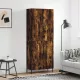 Füstös tölgy színű szerelt fa magasszekrény 69,5 x 34 x 180 cm