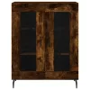 Füstös tölgy színű szerelt fa magasszekrény 69,5 x 34 x 180 cm