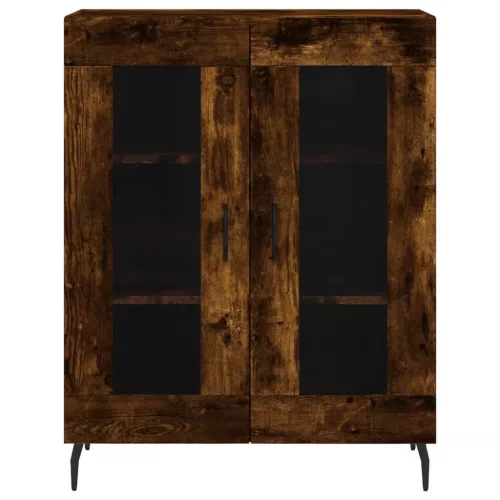 Füstös tölgy színű szerelt fa magasszekrény 69,5 x 34 x 180 cm