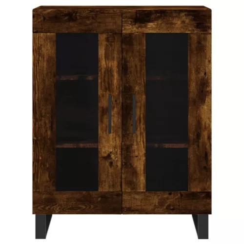 Füstös tölgy színű szerelt fa magasszekrény 69,5 x 34 x 180 cm