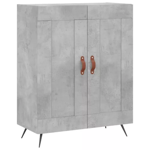 Betonszürke szerelt fa magasszekrény 69,5 x 34 x 180 cm