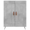 Betonszürke szerelt fa magasszekrény 69,5 x 34 x 180 cm