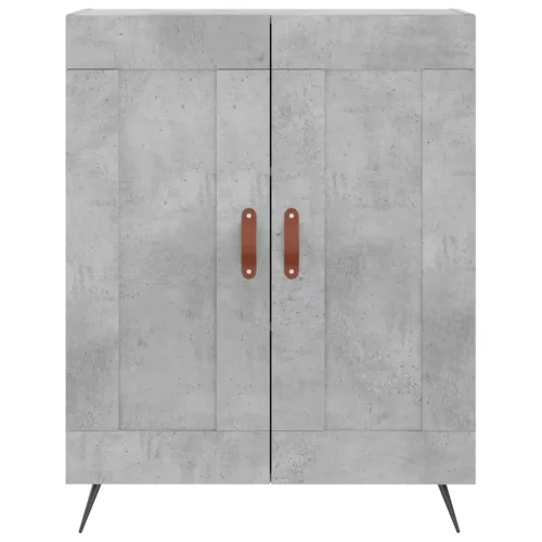 Betonszürke szerelt fa magasszekrény 69,5 x 34 x 180 cm