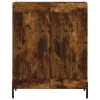Füstös tölgy színű szerelt fa magasszekrény 69,5 x 34 x 180 cm