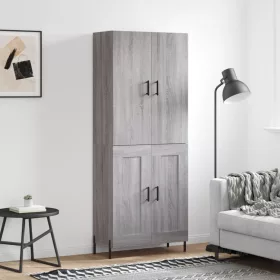 Szürke sonoma szerelt fa magasszekrény 69,5 x 34 x 180 cm