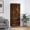 Füstös tölgy színű szerelt fa magasszekrény 69,5 x 34 x 180 cm