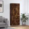 Füstös tölgy színű szerelt fa magasszekrény 69,5 x 34 x 180 cm