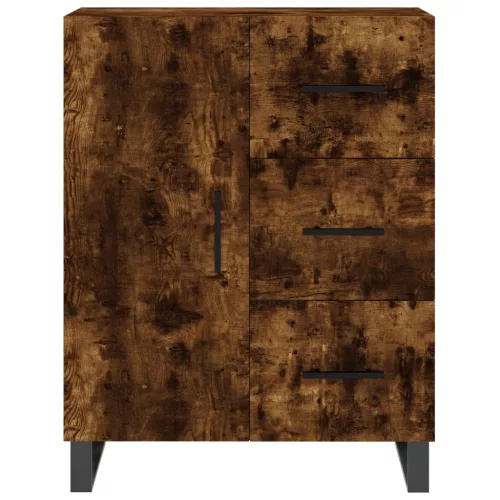 Füstös tölgy színű szerelt fa magasszekrény 69,5 x 34 x 180 cm