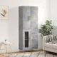 Betonszürke szerelt fa magasszekrény 69,5 x 34 x 180 cm