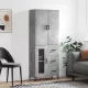 Betonszürke szerelt fa magasszekrény 69,5 x 34 x 180 cm