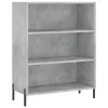 Betonszürke szerelt fa magasszekrény 69,5 x 34 x 180 cm