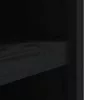 2 db fekete tömör fenyőfa kültéri konyhaszekrény