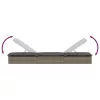 1 db szürke polyrattan napozóágy párnával 201 x 55 x 62 cm