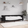 Fekete bársony heverő matraccal 80 x 200 cm