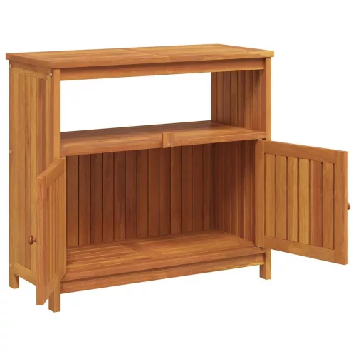 Tömör akácfa kerti tálalóasztal 80 x 35 x 75 cm