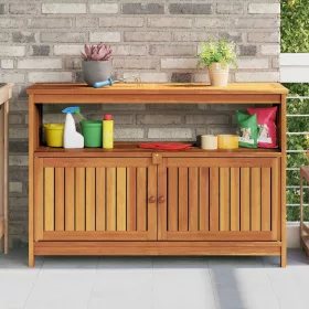 Tömör akácfa kerti tálalóasztal 110 x 35 x 75 cm