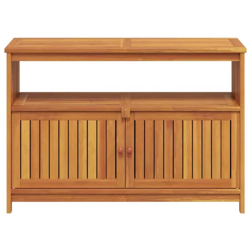 Tömör akácfa kerti tálalóasztal 110 x 35 x 75 cm
