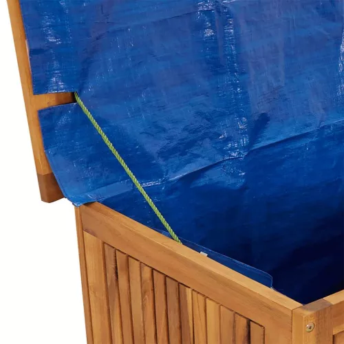 Tömör akácfa kerti tárolóláda kerekekkel 60 x 50 x 58 cm
