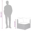 2 db barna polyrattan kerti sarokkanapé párnákkal