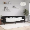 Fekete bársony heverő matraccal 90 x 200 cm