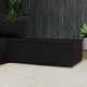 2 db fekete polyrattan kerti lábtartó párnákkal