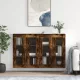 2 db füstös tölgy színű falra szerelhető fa éjjeliszekrény