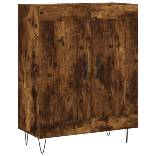 Füstös tölgy színű szerelt fa magasszekrény 69,5 x 34 x 180 cm