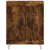 Füstös tölgy színű szerelt fa magasszekrény 69,5 x 34 x 180 cm