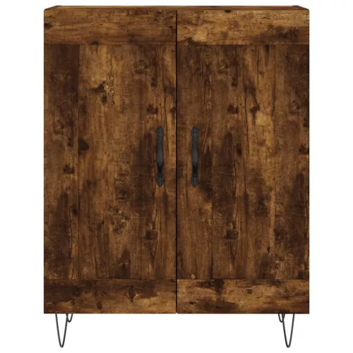 Füstös tölgy színű szerelt fa magasszekrény 69,5 x 34 x 180 cm