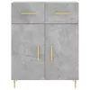 Betonszürke szerelt fa magasszekrény 69,5 x 34 x 180 cm