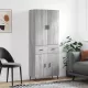 Szürke sonoma szerelt fa magasszekrény 69,5 x 34 x 180 cm
