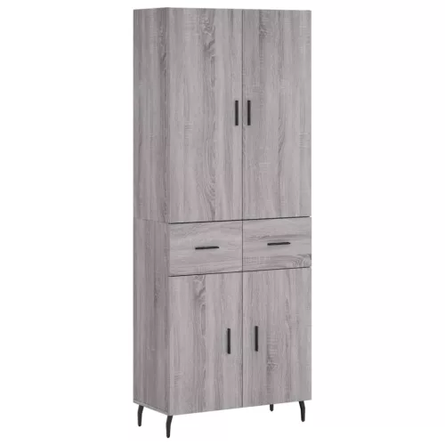Szürke sonoma szerelt fa magasszekrény 69,5 x 34 x 180 cm