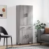 Szürke sonoma szerelt fa magasszekrény 69,5 x 34 x 180 cm