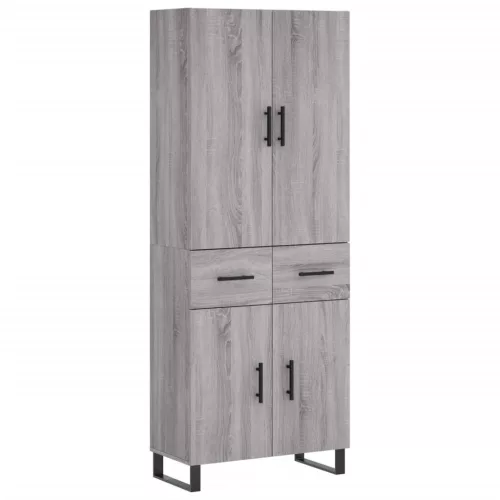 Szürke sonoma szerelt fa magasszekrény 69,5 x 34 x 180 cm