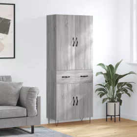 Szürke sonoma szerelt fa magasszekrény 69,5 x 34 x 180 cm