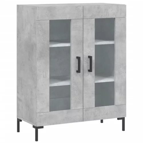Betonszürke szerelt fa magasszekrény 69,5 x 34 x 180 cm