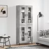 Betonszürke szerelt fa magasszekrény 69,5 x 34 x 180 cm