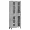 Betonszürke szerelt fa magasszekrény 69,5 x 34 x 180 cm