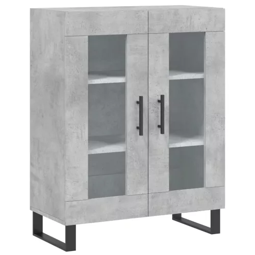 Betonszürke szerelt fa magasszekrény 69,5 x 34 x 180 cm